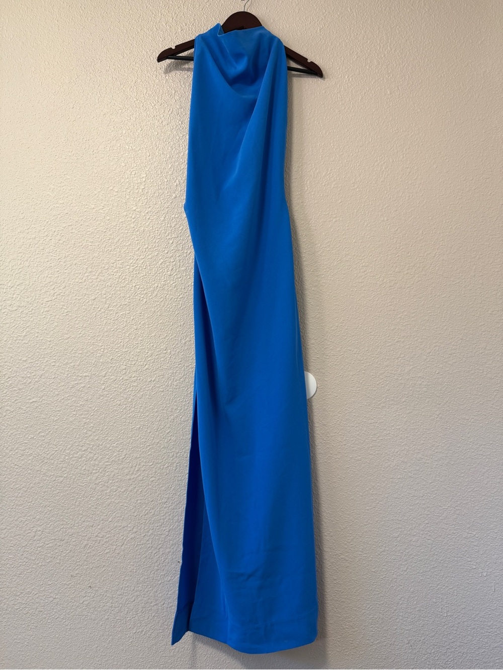 NWOT Proenza Schouler Faye Backless Gown Blue Cowl Neck Maxi Dress 10 Wedding - Picture 2 of 8
